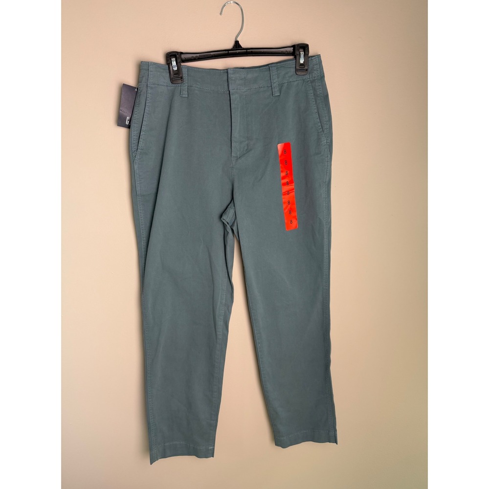 Gap Women Slim Ankle Chino Pants Blue Grey Size 8 NWT